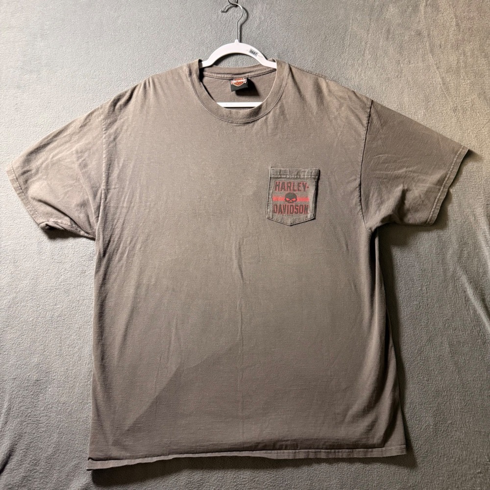 Harley-Davidson California Los Angeles Pocket T-Shirt Brown Mens 2XL RK Stratman
